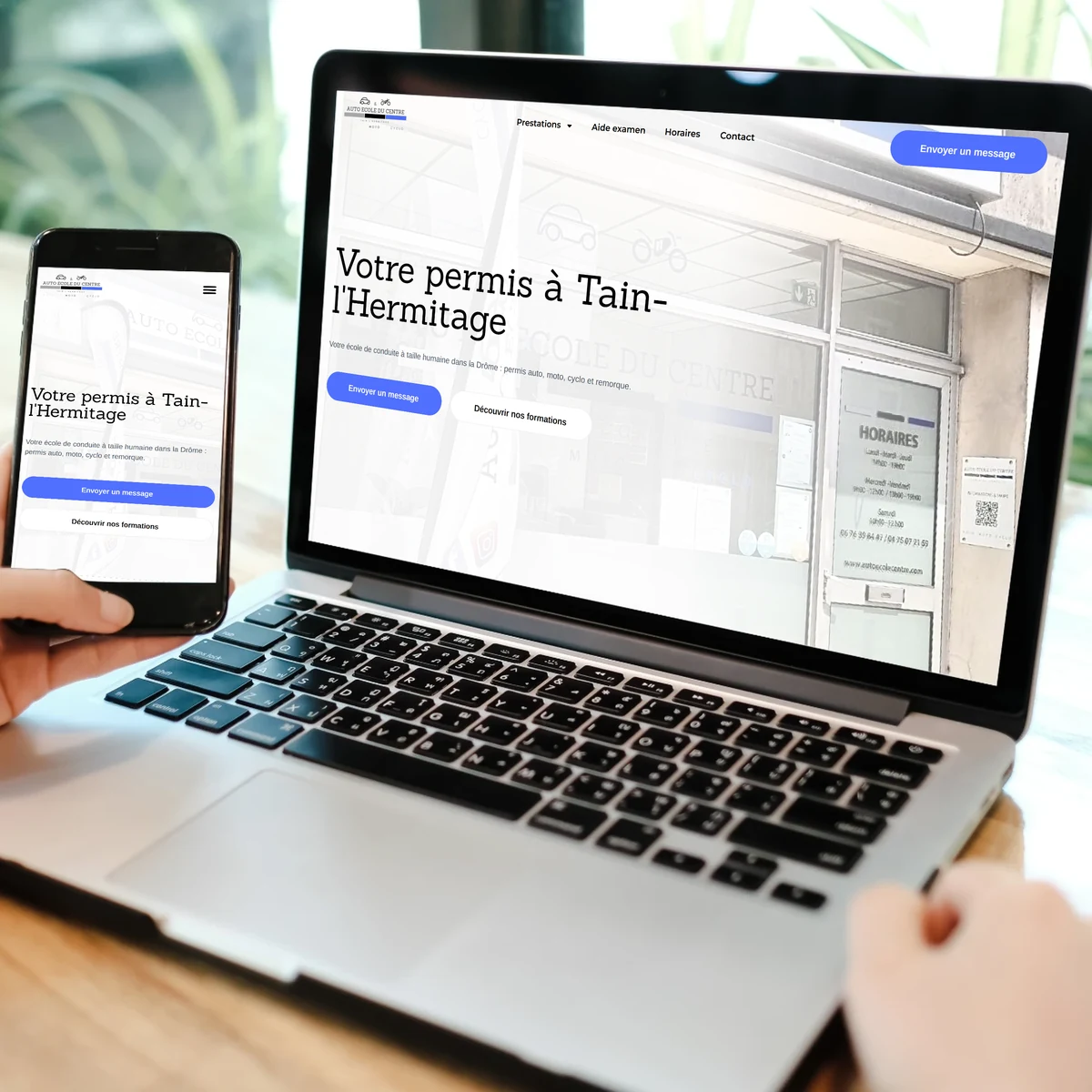 Auto-école du Centre, site internet réalisé par Antoine Koe