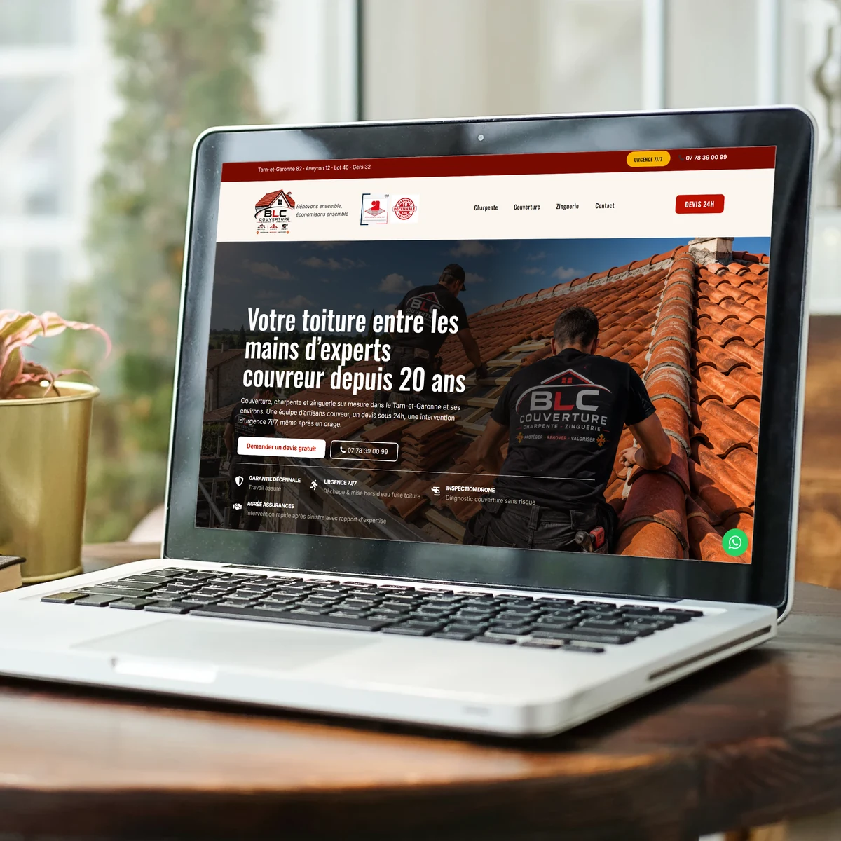 BLC Couverture, site internet réalisé par Antoine Koe