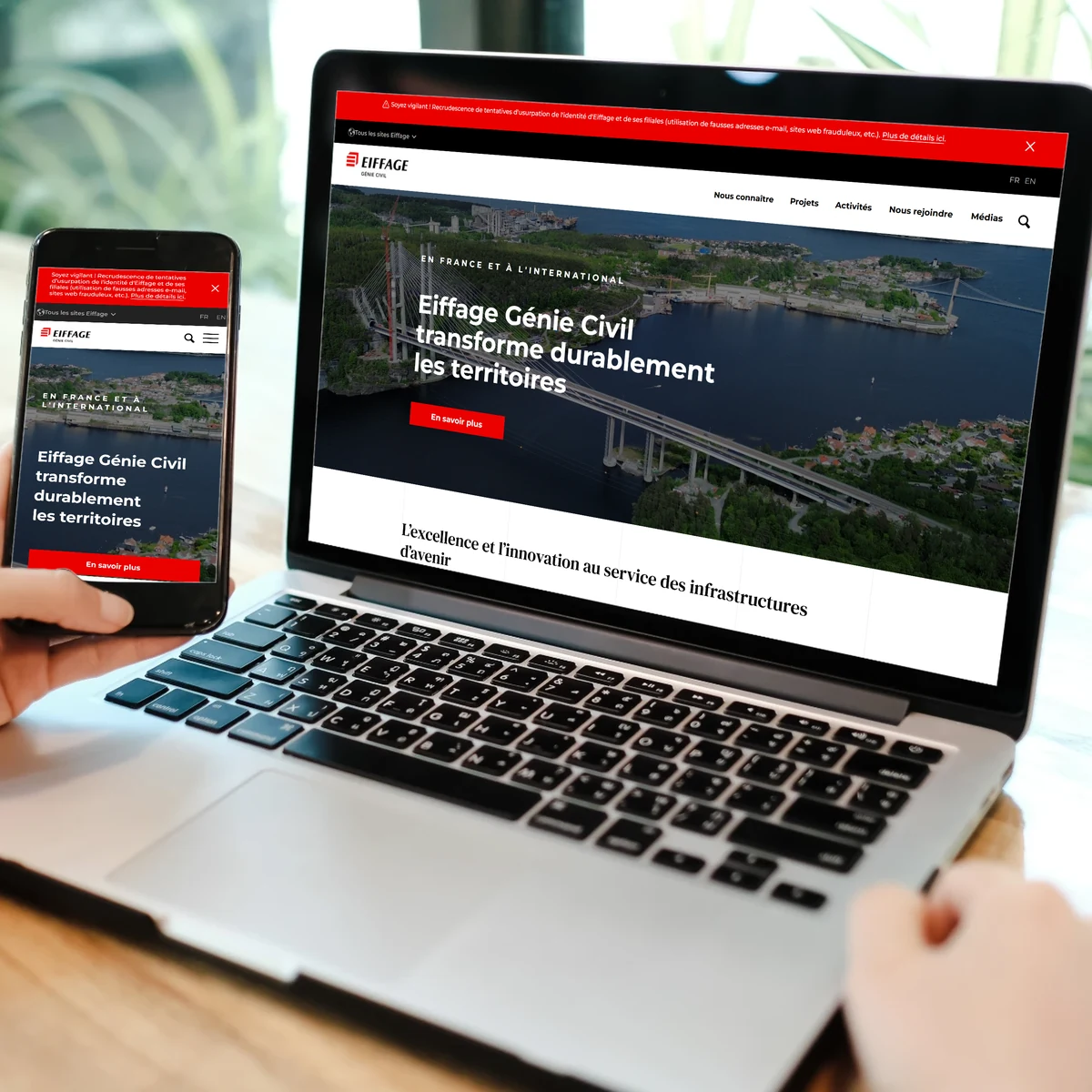Eiffage, site internet réalisé par Antoine Koe