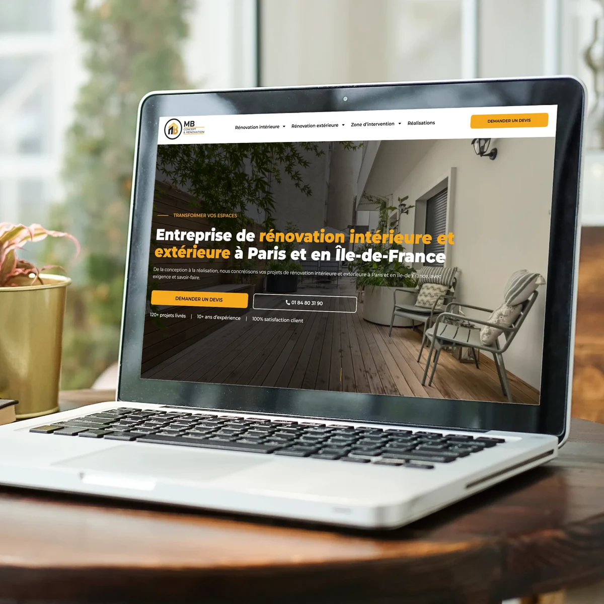MB Concept et Rénovation, site internet réalisé par Antoine Koe
