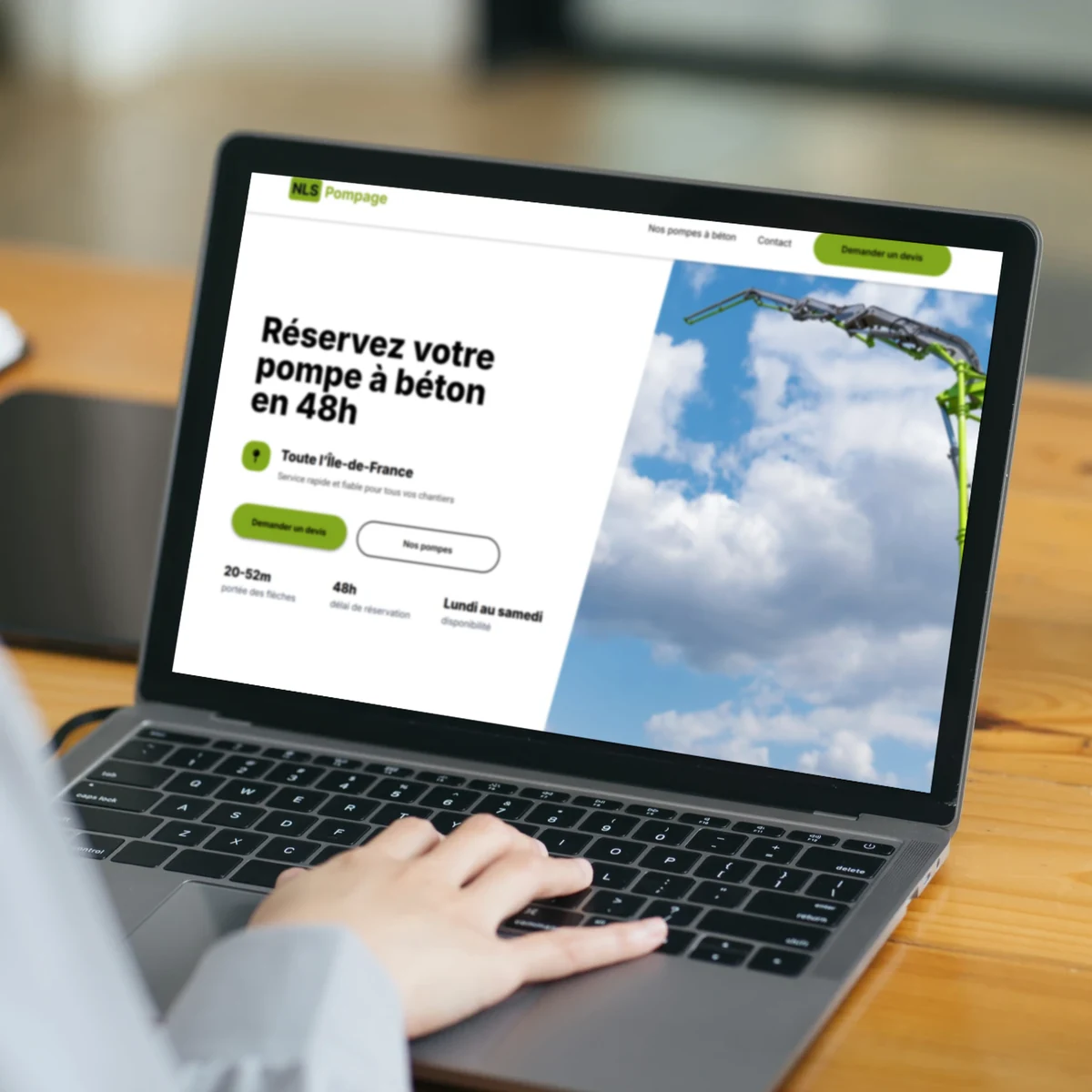 NLS Pompage, site internet réalisé par Antoine Koe