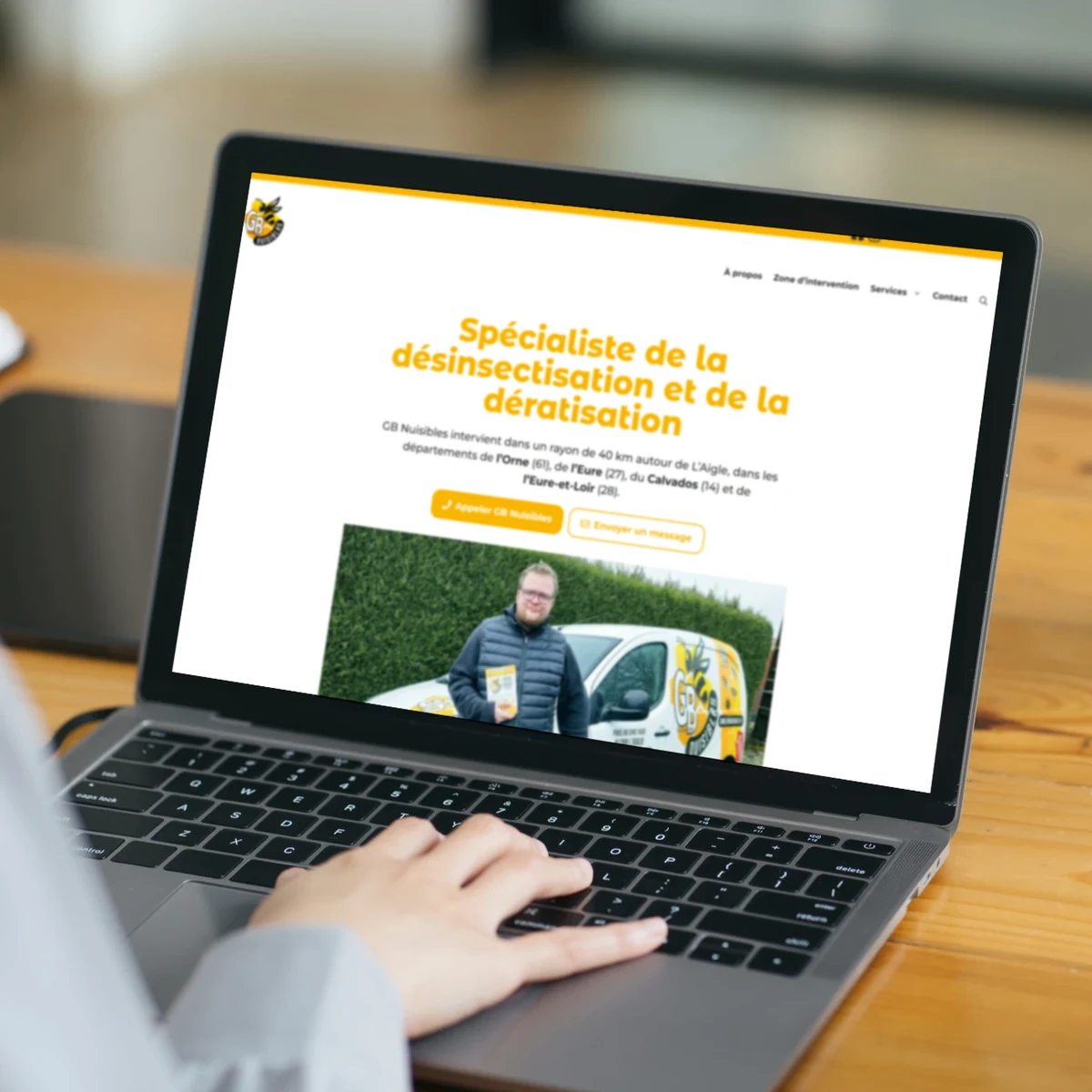 GB Nuisibles, site internet réalisé par Antoine Koe